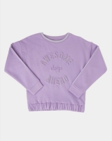 Dunnes Stores  Embossed Slogan Sweat (7-14 years)