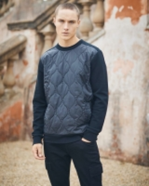 Dunnes Stores  Paul Galvin Quilted Panel Sweatshirt