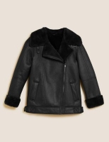 Marks and Spencer M&s Collection Faux Shearling Aviator Jacket