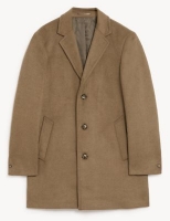Marks and Spencer M&s Collection Wool Blend Revere Overcoat