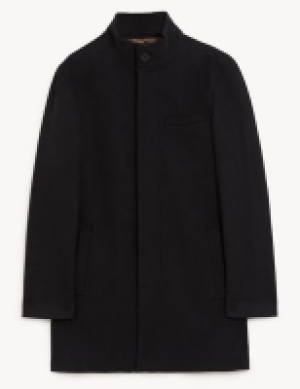 M&s Collection Funnel Neck Overcoat