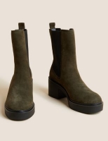 Marks and Spencer M&s Collection Suede Chelsea Chunky Block Heel Boots
