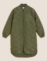 Marks and Spencer Per Una Quilted Collarless Longline Puffer Coat
