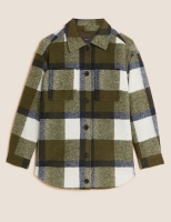 Marks and Spencer M&s Collection Checked Collared Relaxed Shacket