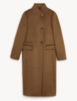 Marks and Spencer Jaeger Pure Wool Funnel Neck Coat
