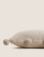 Marks and Spencer M&s Collection Pure Cotton Pom Pom Edge Cushion