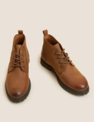 M&s Collection Leather Waterproof Chukka Boots