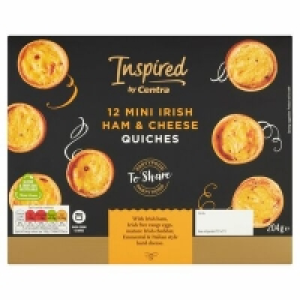 Centra  INSPIRED BY CENTRA MINI HAM & CHEESE QUICHES 204G