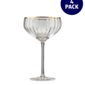 Aldi  Clear Saucer Cocktail Glasses