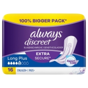 SuperValu  Always Discreet for Sensitive Bladder Long Pluse Pads