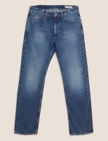 Marks and Spencer M&s Collection Straight Fit Authentic Jeans with Hemp