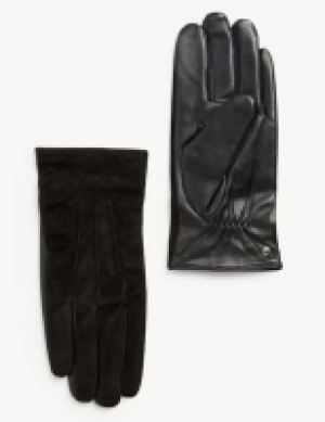 Jaeger Leather Touchscreen Gloves With Cashmere And Wool lining
