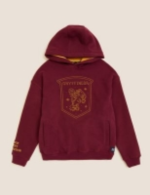 M&s Collection Cotton Rich Harry Potter House Hoodie (6-16 Yrs)