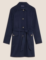 Marks and Spencer M&s Collection Cotton Blend Belted Trench Coat