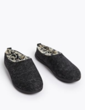 Marks and Spencer M&s Collection Felt Mule Slippers with Secret Support