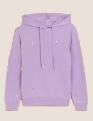 M&s Collection Cotton Rich Embellished Hoodie