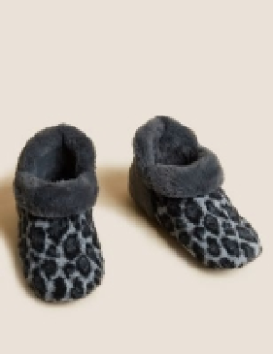 M&s Collection Faux Fur Slipper Boots