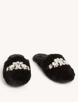 Marks and Spencer M&s Collection Faux Fur Mule Slippers