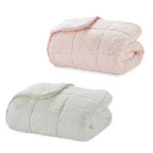 Aldi  Weighted Teddy Fleece Blanket 6kg