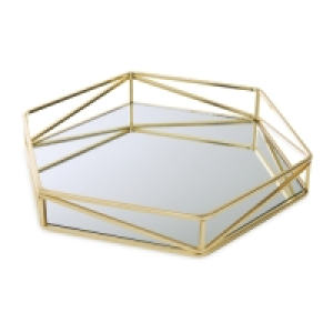 Gold Hexagonal Drinks Tray