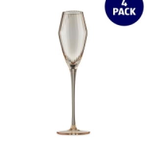 Amber Flute Cocktail Glasses
