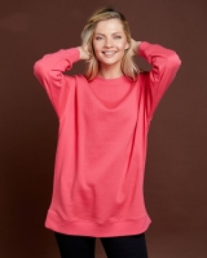 Longline Crew Neck Sweatshirt