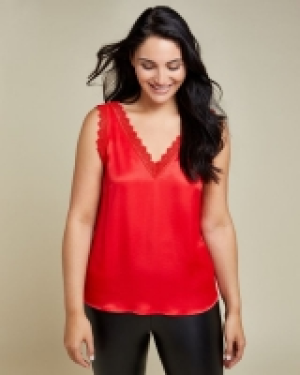 Satin Lace Trim Cami