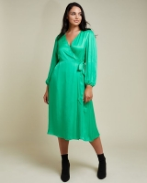 Satin Wrap Dress