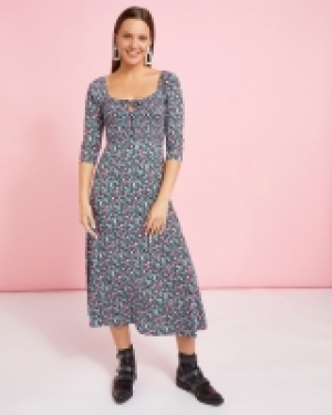 Savida Jersey Midi Dress With Shirring