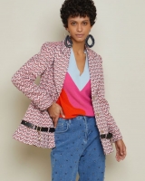 Dunnes Stores  Joanne Hynes Blazer Suit Jacket in Sound Wave Jacquard