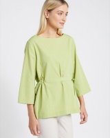 Dunnes Stores  Carolyn Donnelly The Edit Tie Waist Cotton Top