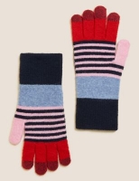 Marks and Spencer M&s Collection Knitted Striped Gloves