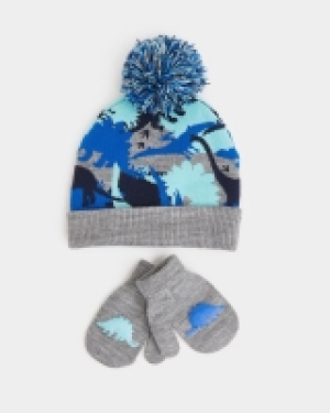 Dinosaur Hat And Mittens Set (6 months-6 years)