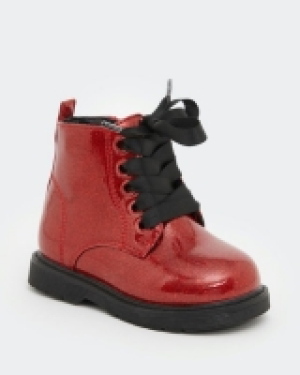 Baby Girls Lace-Up Boots (Size 4 Infant - 8)
