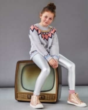 Dunnes Stores  Leigh Tucker Willow Silver Molly Leggings (2-14 years)