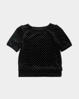 Dunnes Stores  Velour Top With Glitter Spot (3-10 years)