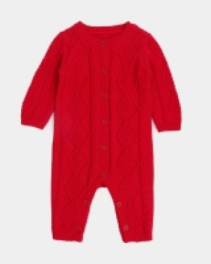 Red Knit Romper (Newborn-12 months)