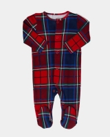 Dunnes Stores  Christmas Check Sleepsuit (Newborn-12 months)