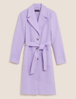 Marks and Spencer M&s Collection Belted Single Breasted Tailored Coat