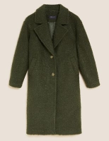 Marks and Spencer M&s Collection Textured Single Breasted Longline Coat