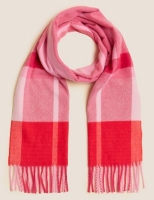 Marks and Spencer M&s Collection Checked Tassel Scarf
