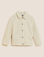 Marks and Spencer M&s Collection Teddy Textured Collared Jacket