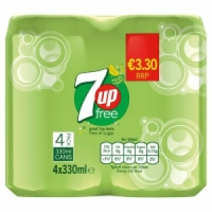 Centra  7UP FREE CAN PACK 4 X 330ML