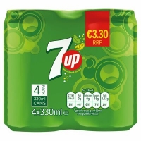 Centra  7UP REGULAR CAN PACK 4 X 330ML