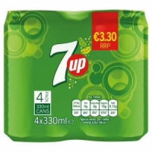 Centra  7UP REGULAR CAN PACK 4 X 330ML