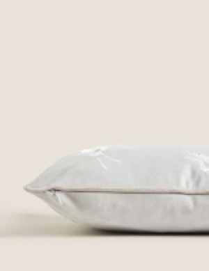 M&s Collection Crane Embroidered Bolster Cushion