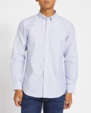 Regular Fit Long-Sleeved Oxford Stripe Shirt