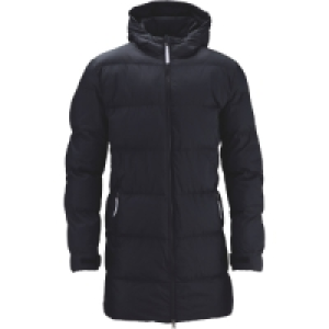 Mens Long Line Quilted Black Jacket