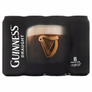 GUINNESS DRAUGHT STOUT CAN PACK 8 X 500ML