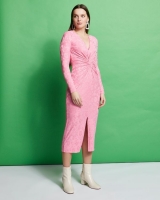 Dunnes Stores  Savida Jacquard Body Con Jersey Twist Front Dress